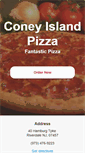 Mobile Screenshot of coneyislandpizzariverdale.com